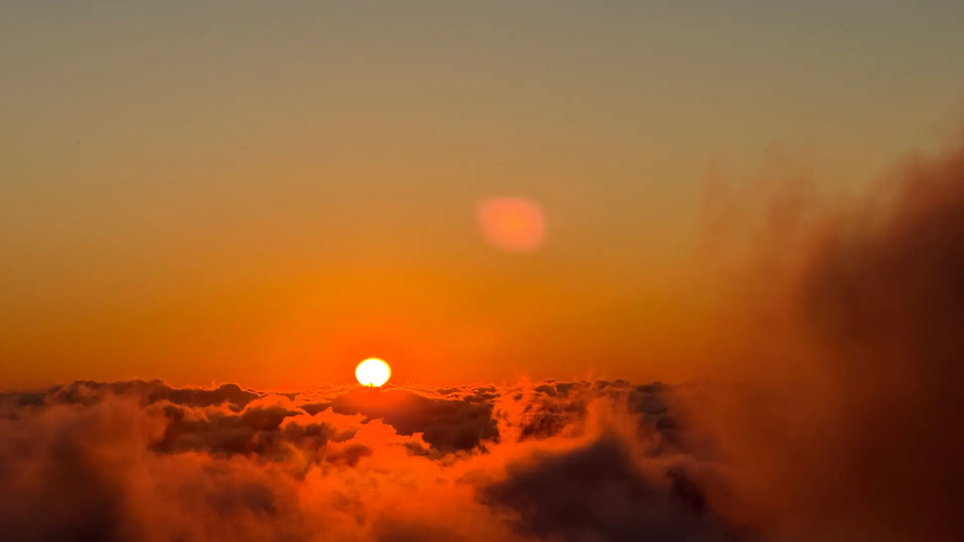Sunset over a sea of clouds at Gomismta in the Adjara mountains